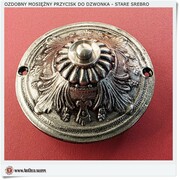 Do dzwonka ozdobny przycisk - Stare srebro