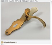 Mosiężne klamki retro PRL