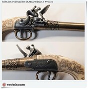 Ozdobna replika pistoletu skałkowego LIEGE XVIII eS