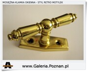 NOWY Model okienna mosiężna klamka retro motylek