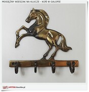 Wieszak na klucze koń w galopie