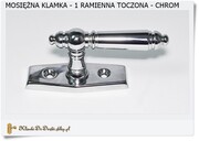 Klamka mosiężna do okna w kolorze Srebra - Chrom