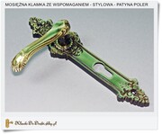 Stylowa mosiężna Solidna klamka ze wspomaganiem powrotu