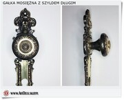 Komplet gałek na szyldzie długim DWOREK
