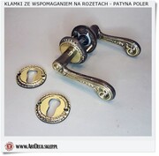 klamki SECESJA ze wspomaganiem na rozetach