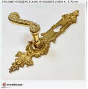 Stylowe złote klamki mosiężne KL 5
