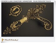 Klamki do drzwi zewnętrzne i wewnętrzne Stare złoto