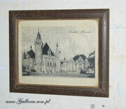 Zamek MOSZNA obrazek w stylu retro Polskie rękodzieło