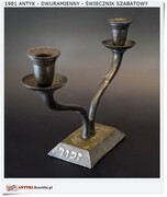 Stary żydowski świecznik Szabatowy