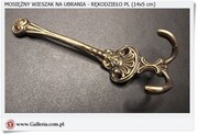 Mosiężny ścienny wieszak na ubrania