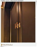 Klamka mosiężna do okien brązowych