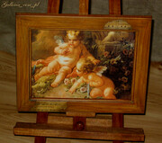 POLECAM Obrazek na prezent Dwa bawiące się Amorki