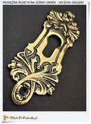 Na górny dodatkowy zamek Mosiężne Okucia Secesja