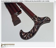 Męska bordowa laska Aluminiowa składana (AS 323B)