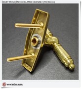 Do klamki okiennej Śruby z gwintem M 5x40 łeb stożkowy