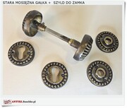Komplet 2 gałki obrotowe i szyldy do zamka