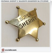 ZŁOTA Odznaka Sheriff dla szefa