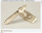 Stalowa klamka do okna - Satyna stare srebro