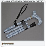 Ortopedyczna składana NIEBIESKA laska (AS 338)