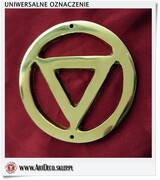 Mosiężne oznaczenie TOALETA Damska i Męska - Uniwersalne