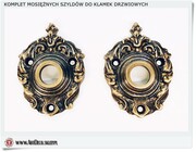 Mosiężny szyld dzielony do klamki drzwiowej