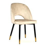 Krzesło tapicerowane NOVAR kolor kremowy Atreve