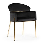 Krzesło tapicerowane Breda Velvet czarne Atreve