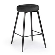 Tapicerowany stołek barowy CONSU kolor czarny ATREVE – personalizowane krzesła i hokery, polska produkcja