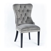 Krzesło tapicerowane PRINCE K9-FX kolor szary