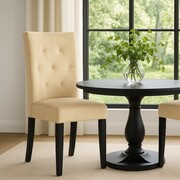 Krzesło tapicerowane Orlando – tkanina Bluvel, bukowe nogi, wysokie oparcie ATREVE – personalizowane krzesła i hokery, polska produkcja