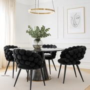 Krzesło tapicerowane BUBBLE K20-FX czarny velvet