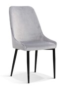 Krzesło tapicerowane OLIVIER VELVET kolor srebrny Atreve