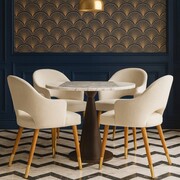 Krzesło tapicerowane GODA PLUS na bukowych nogach ATREVE – personalizowane krzesła i hokery, polska produkcja