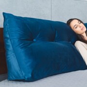 Poduszka dzienna TRIANGEL VELVET 180 cm granatowa Visby