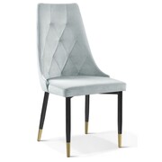 Krzesło tapicerowane CAREN II M kolor srebrny Atreve
