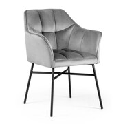 Krzesło loft tapicerowane RIMINI VELVET kolor ciemnoszary ATREVE – personalizowane krzesła i hokery, polska produkcja