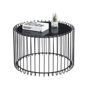 Elegancki stolik kawowy LUNA 60 cm kolor czarny marmur