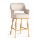 Hoker MERCY PRO SUPREME M – bukowy, tapicerowany, nowoczesny, na zamówienie ATREVE – personalizowane krzesła i hokery, polska produkcja