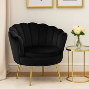 Fotel MUSZELKA LC-032-1 kolor czarny Furnitex