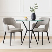 Krzesło tapicerowane z podłokietnikami Mercy, tkanina Brego ATREVE – personalizowane krzesła i hokery, polska produkcja