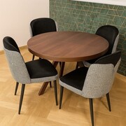 Krzesło BEETLE – modern classic, tkanina Salvador, czarne nogi ATREVE – personalizowane krzesła i hokery, polska produkcja