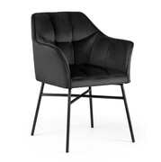 Krzesło loft tapicerowane RIMINI VELVET kolor czarny ATREVE – personalizowane krzesła i hokery, polska produkcja