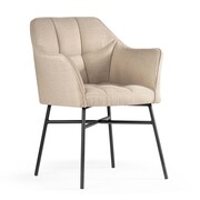 Krzesło loft tapicerowane RIMINI kolor jasny beż ATREVE – personalizowane krzesła i hokery, polska produkcja