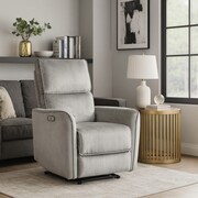 Fotel relaksacyjny MAXI RELAX Electric – szary velvet, rozkładany elektrycznie
