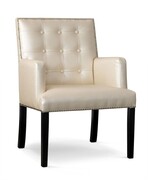 Fotel tapicerowany MARCELO kolor kremowy ATREVE – personalizowane krzesła i hokery, polska produkcja