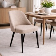 Krzesło tapicerowane NOLA – drewniane nogi bukowe, wysoki komfort Sonhar