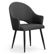 Krzesło GODA – bestseller, tapicerowane, z podłokietnikami i designerskim otworem ATREVE – personalizowane krzesła i hokery, polska produkcja