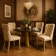 Krzesło tapicerowane MADAME BLUVEL – chesterfield, kołatka/pinezki (opcjonalnie), buk ATREVE – personalizowane krzesła i hokery, polska produkcja