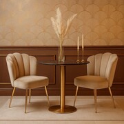 Krzesło tapicerowane BOLONIA GLAMOUR – velvet SALVADOR, złoty/srebrny/czarny ATREVE – personalizowane krzesła i hokery, polska produkcja