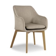 Krzesło z podłokietnikami Huan kolor beżowy ATREVE – personalizowane krzesła i hokery, polska produkcja